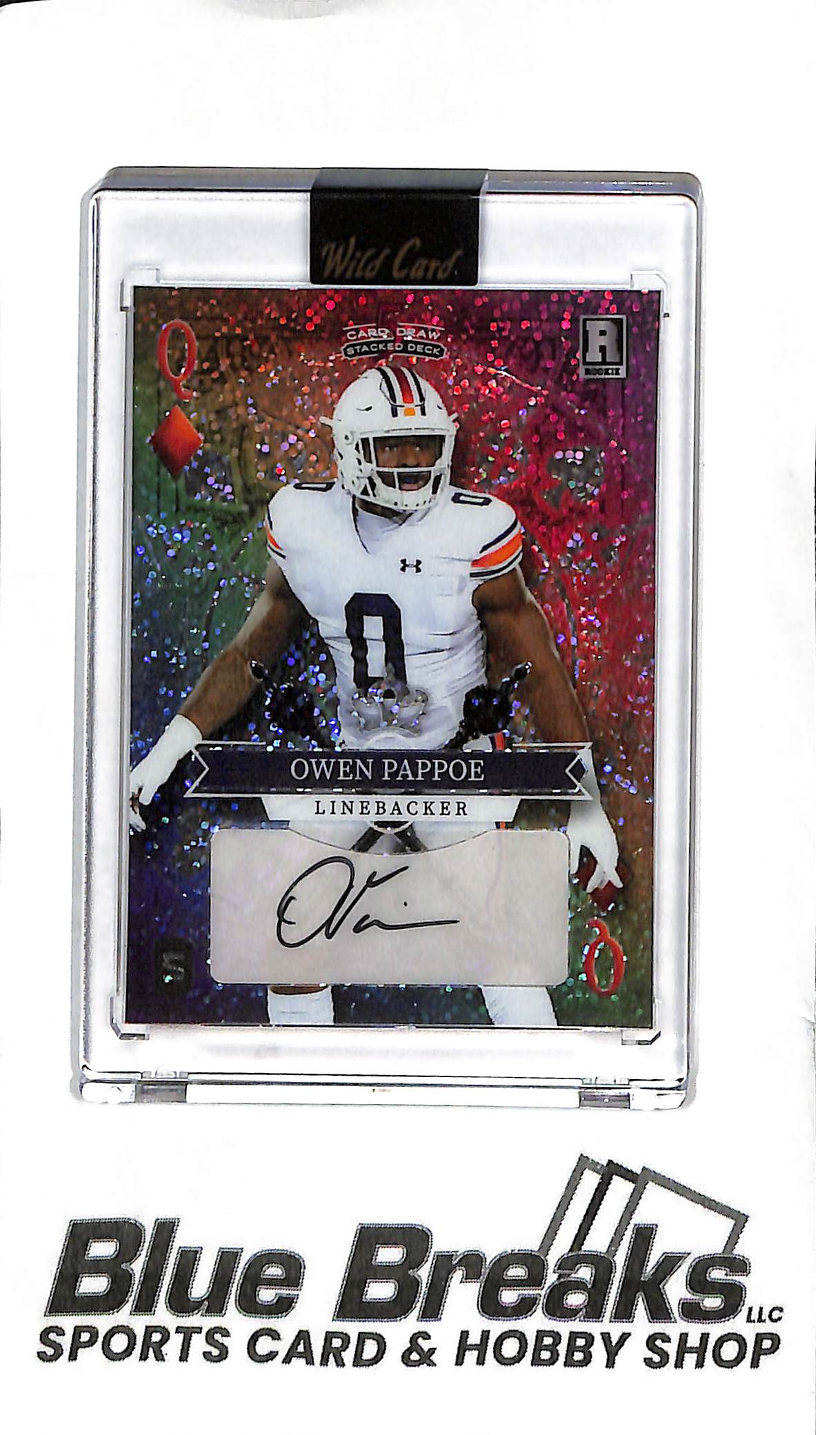 2023 Wild Card Five Card Draw - Owen Pappoe Auto SD-OPA - 1/1 - Football