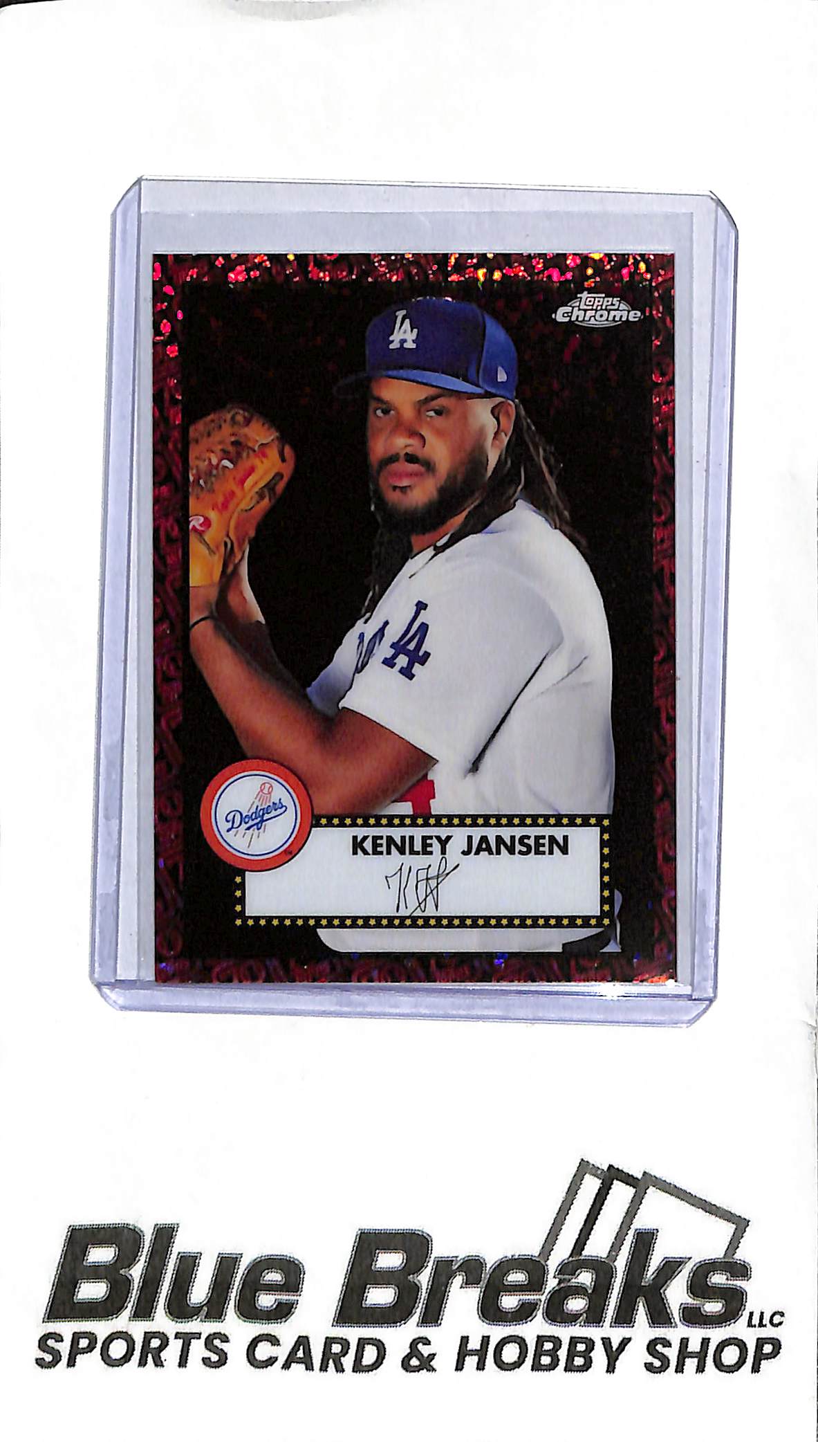 2021 Topps Chrome Platinum Anniversary - Kenley Jansen 344 - Red 3/5 - Baseball - Dodgers