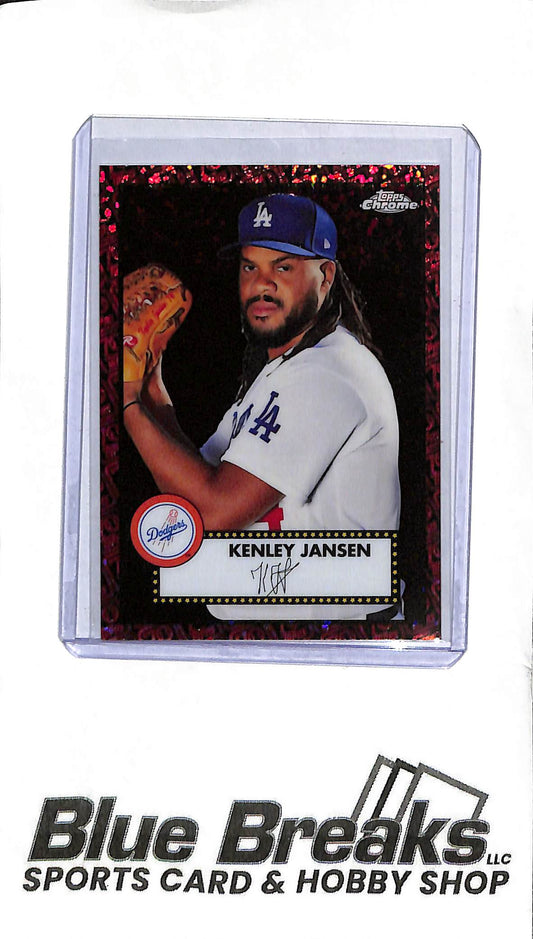 2021 Topps Chrome Platinum Anniversary - Kenley Jansen 344 - Red 3/5 - Baseball - Dodgers