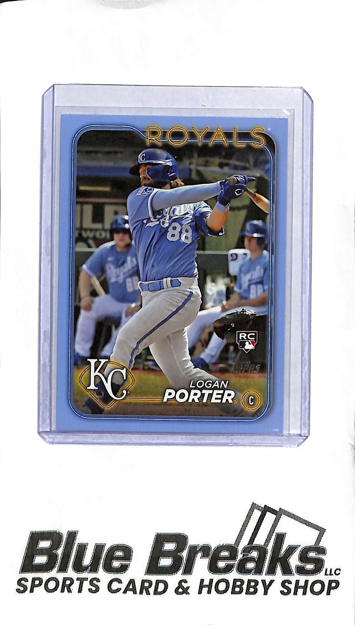 2024 Topps Series Two - Logan Porter #666 - Father's Day Blue 29/50 - Baseball - Royals
