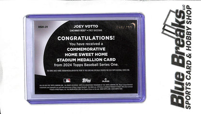 2024 Topps Series One - Joey Votto HSH-JV 168/299 - Stadium Medallion - Baseball - Reds