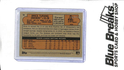 2021 Heritage Minor League - Brice Turang 18 - 65/75 - Baseball - Shuckers - Brewers