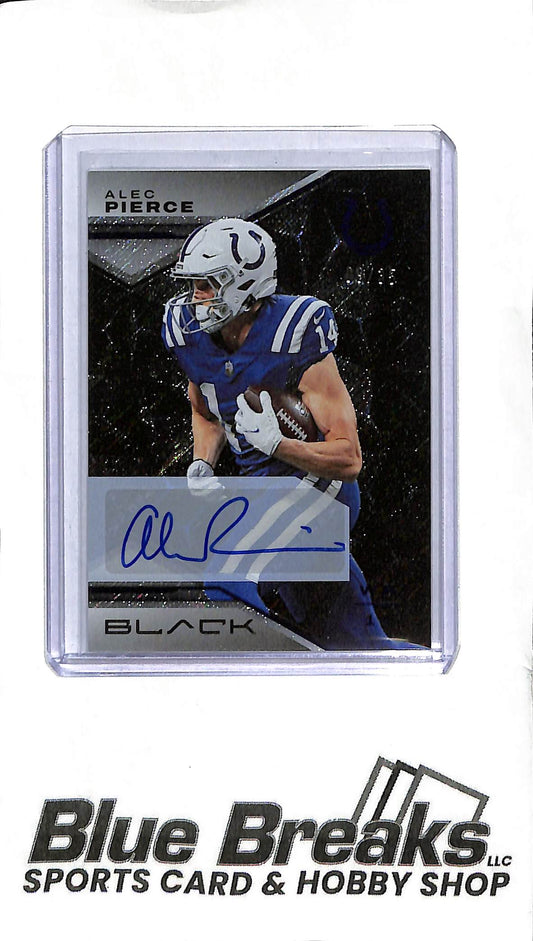 2023 Panini Black - Alec Pierce Auto #49 - 09/35 - Football - Colts