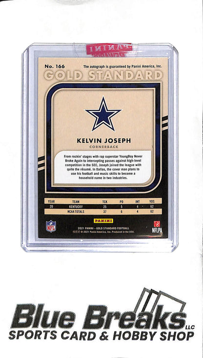 2021 Panini Gold Standard - Kelvin Joseph Rookie Auto - #166 - 059/199 - Football - Cowboys