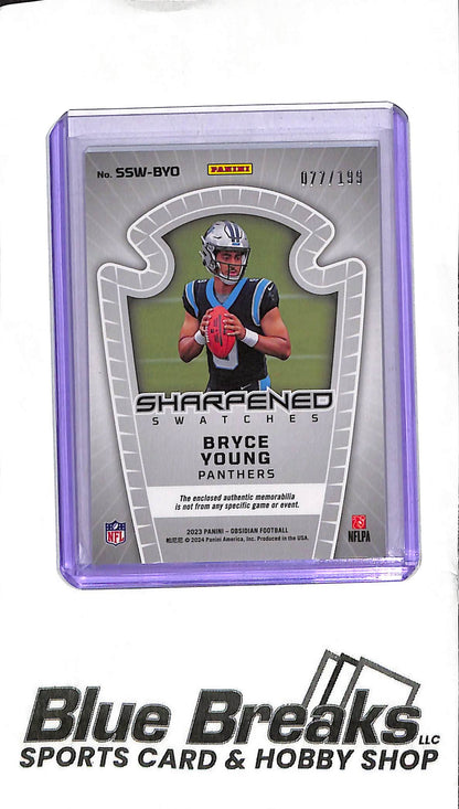 2023 Panini Obsidian - Bryce Young Rookie Patch - SSW-BYO - 077/199 - Football - Panthers