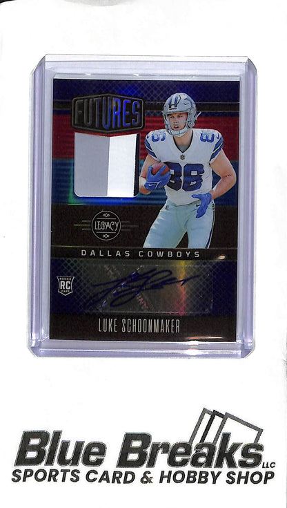 2023 Panini Legacy - Luke Schoonmaker Rookie Patch Auto - FAPS-18 - 08/25 - Football - Cowboys