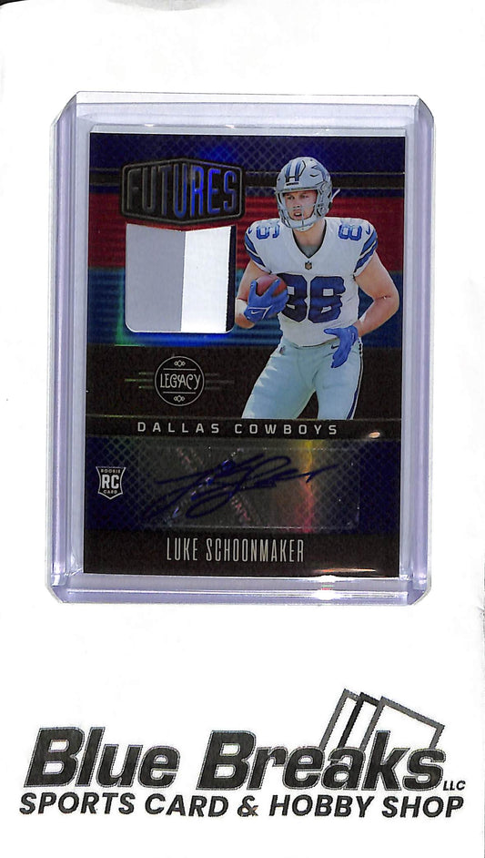 2023 Panini Legacy - Luke Schoonmaker Rookie Patch Auto - FAPS-18 - 08/25 - Football - Cowboys