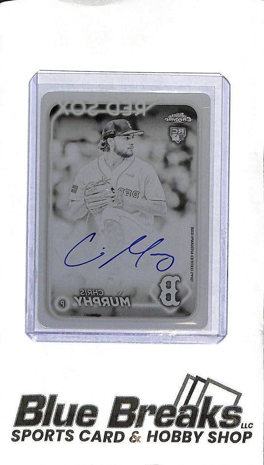 2024 Topps Chrome - Chris Murphy Black Printing Plate Auto - 1/1 - RA-CMU - Baseball - Red Sox