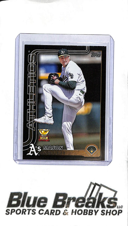 2025 Topps Series Two - Mason Miller Rookie Cup - #571 - Black Border 43/74 - Baseball - Athletics