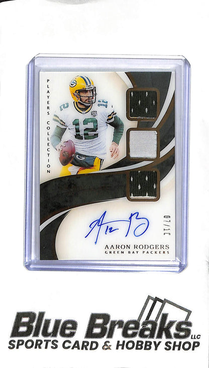2019 Panini Immaculate - Aaron Rodgers Patch Auto - PCA-ARO - 07/10 - Football - Packers