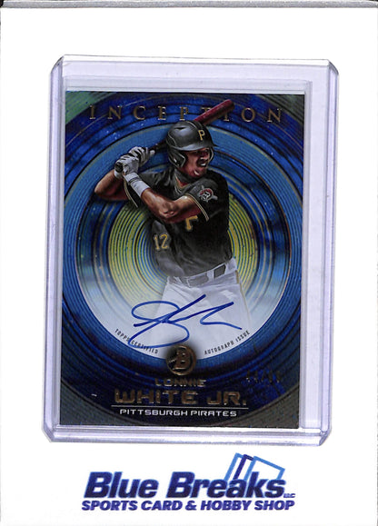 2022 Bowman - Inception - Lonnie White Jr - Auto 44/99, non-auto 31/75 & 30/99 - Baseball - Pirates