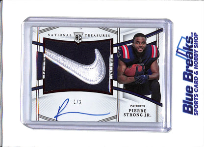 2022 Panini - National Treasures - Nike Relic - Auto - Pierre Strong Jr - 1/2 - #RMS-PST - Football - Patriots