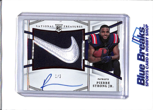 2022 Panini - National Treasures - Nike Relic - Auto - Pierre Strong Jr - 1/2 - #RMS-PST - Football - Patriots