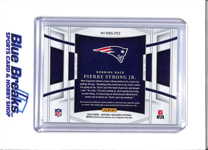 2022 Panini - National Treasures - Nike Relic - Auto - Pierre Strong Jr - 1/2 - #RMS-PST - Football - Patriots