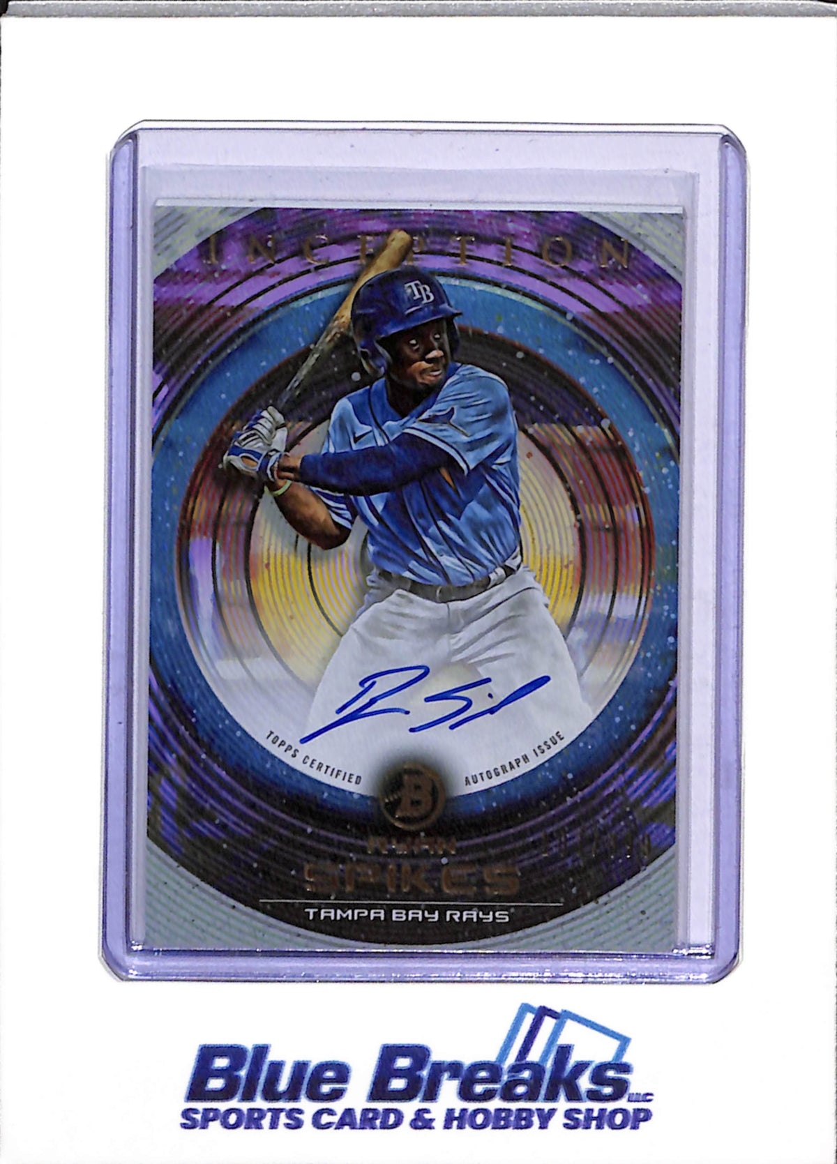 2022 Topps - Bowman - Inception Autos - Taj Bradley - 039/399 - Ryan Spikes - 103/399 - Alejandro Pie - 15/75 - Cooper Kinney - 29/99 - Baseball - Rays