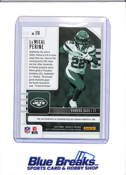2020 Panini - Absolute Auto - La'Mical Perine - 13/30 - #176 - Football - Jets