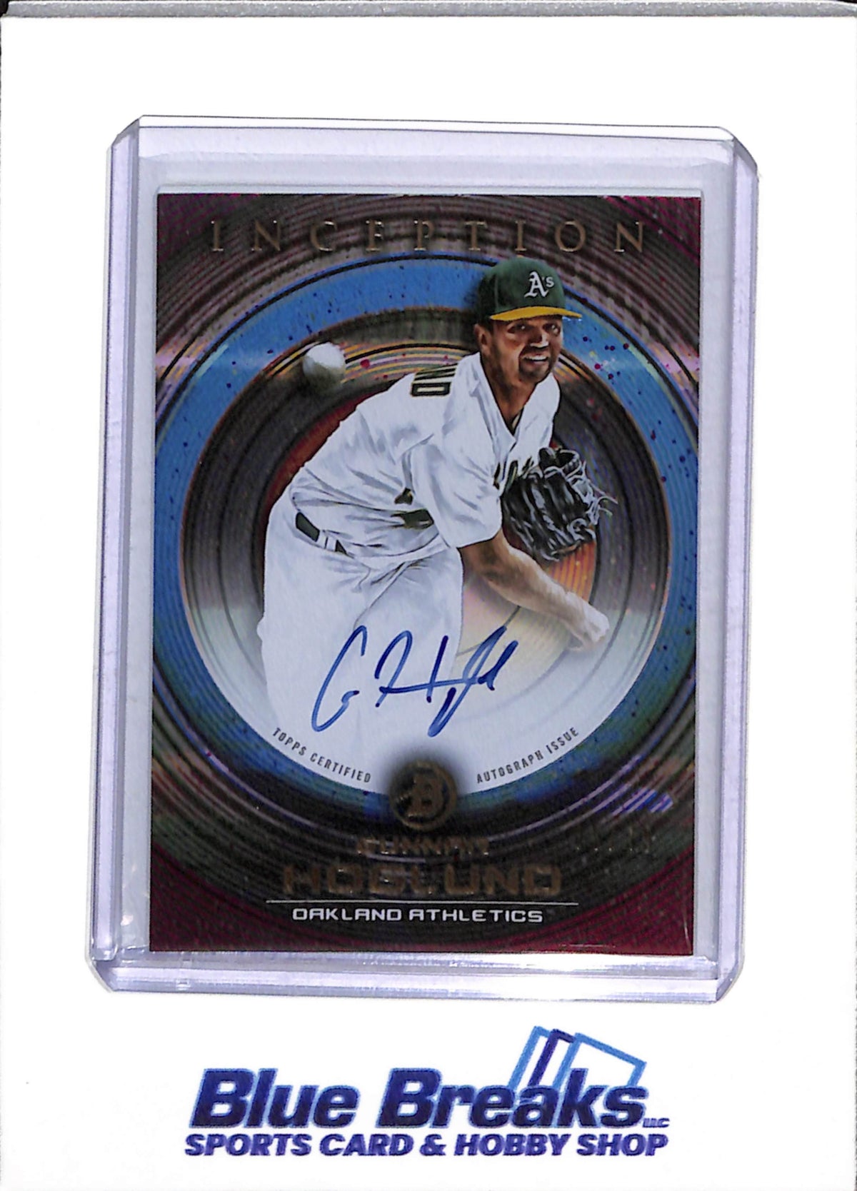 2022 Topps - Bowman - Inception - Gunnar Hoglund - Auto - 05/75 - #PA-GH - non-auto Blue/Aqua - 42/99 - #71 - Blue/Black - 59/99 - #71 - Yellow - 16/50 - #71 - Baseball - Athletics