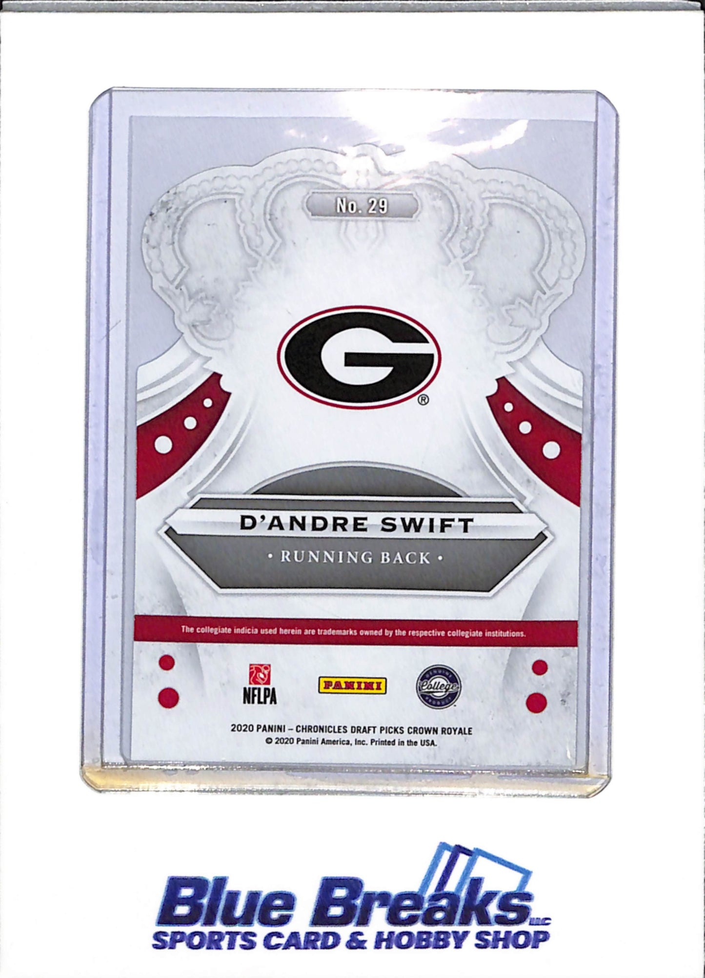 2020 Panini - Chronicles - Die Cut - D'Andre Swift - 10/10 - #29 - Football - Bears