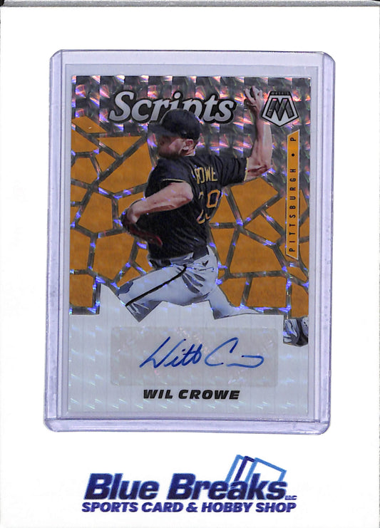 2021 Panini - Mosaic - Scripts Auto - Geometric - Wil Crowe - #SCR-WC - Baseball - Pirates
