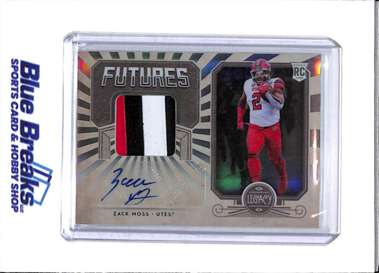 2020 Panini - Futures - Legacy - Rookie Card - Auto - Relic - Zack Moss - 249/299 - #FP-ZM - Football - Bengals