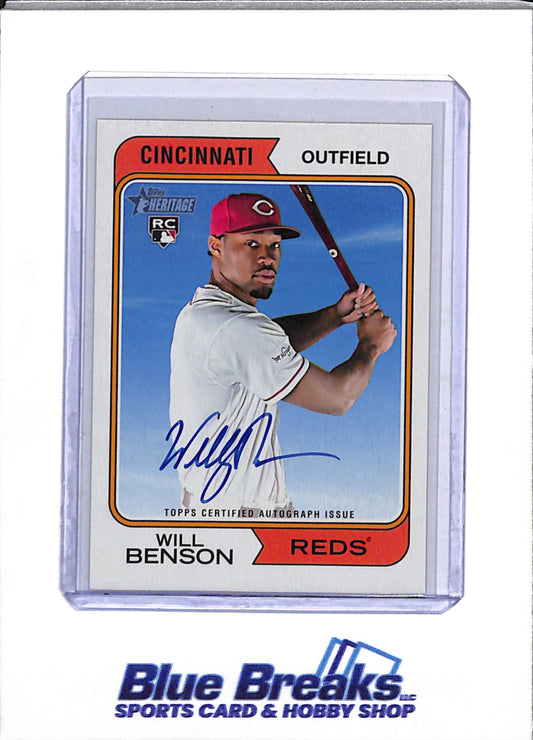 2023 Topps - Heritage - Rookie Card - Auto - Will Benson - #ROA-WBN - Baseball - Reds