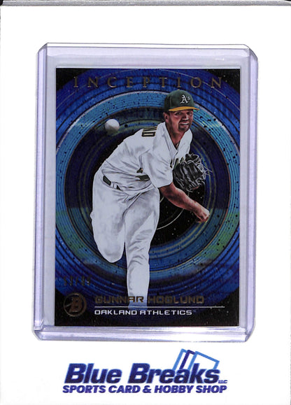 2022 Topps - Bowman - Inception - Gunnar Hoglund - Auto - 05/75 - #PA-GH - non-auto Blue/Aqua - 42/99 - #71 - Blue/Black - 59/99 - #71 - Yellow - 16/50 - #71 - Baseball - Athletics