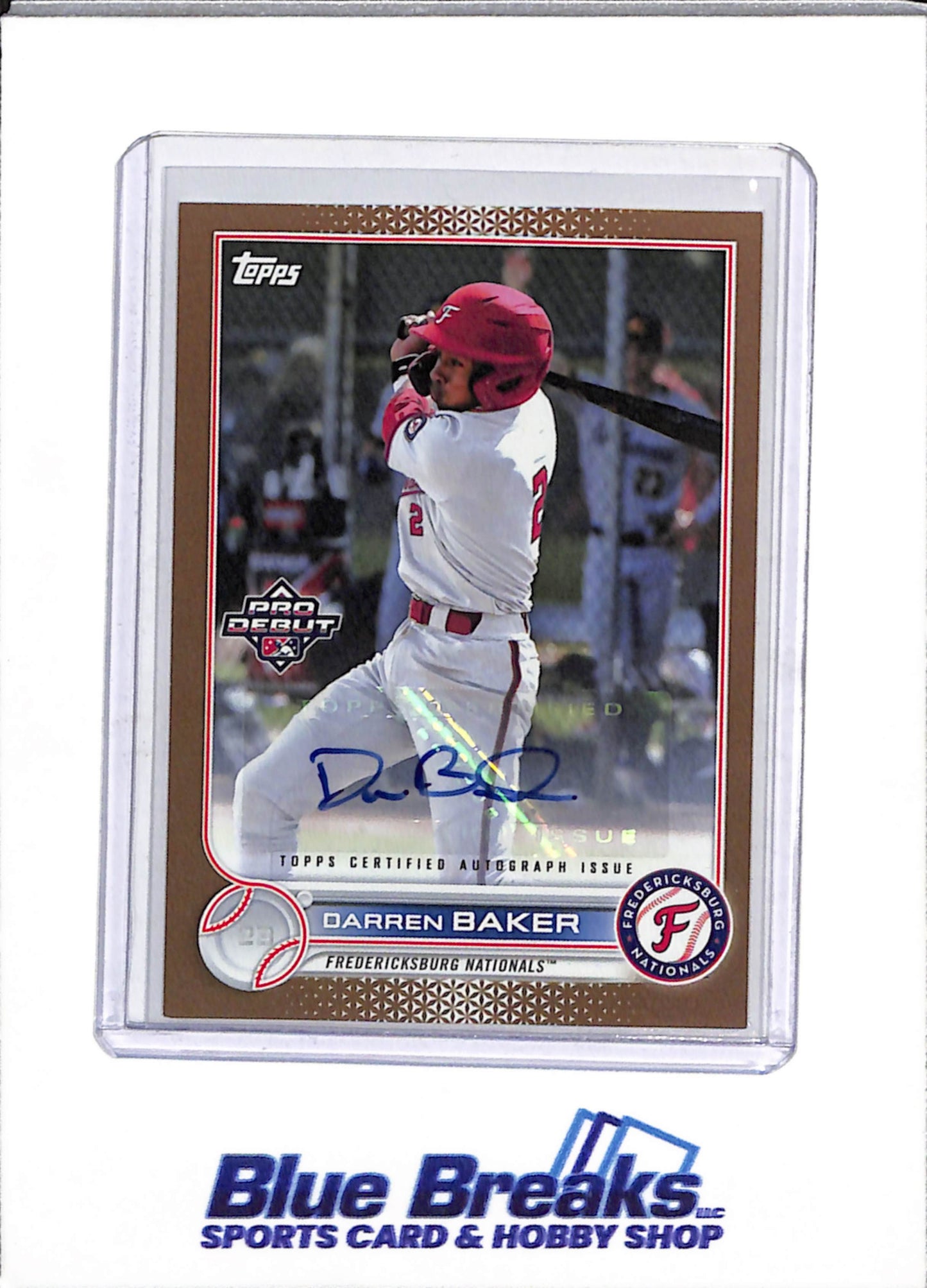 2022 Topps - Pro Debut - Auto - Darren Baker - 47/50 - #PD-13 - Baseball - Nationals