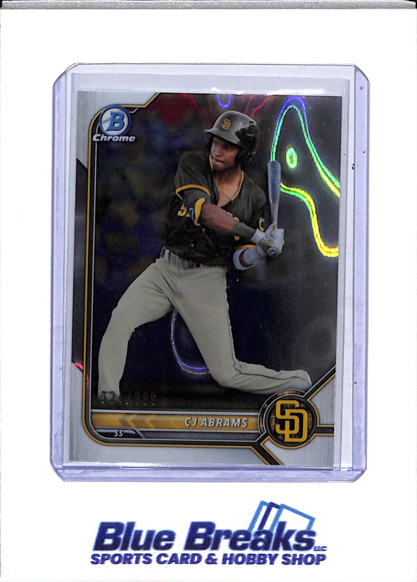 2022 Topps - Bowman Chrome - Foil - CJ Abrams - 324/399 - #BCP-9 - Baseball - Padres