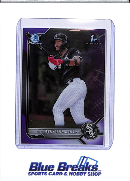 2022 Topps - Bowman Chrome - 1st Purple - Benyamin Bailey - 115/250 - #BCP-8 - Baseball - White Sox