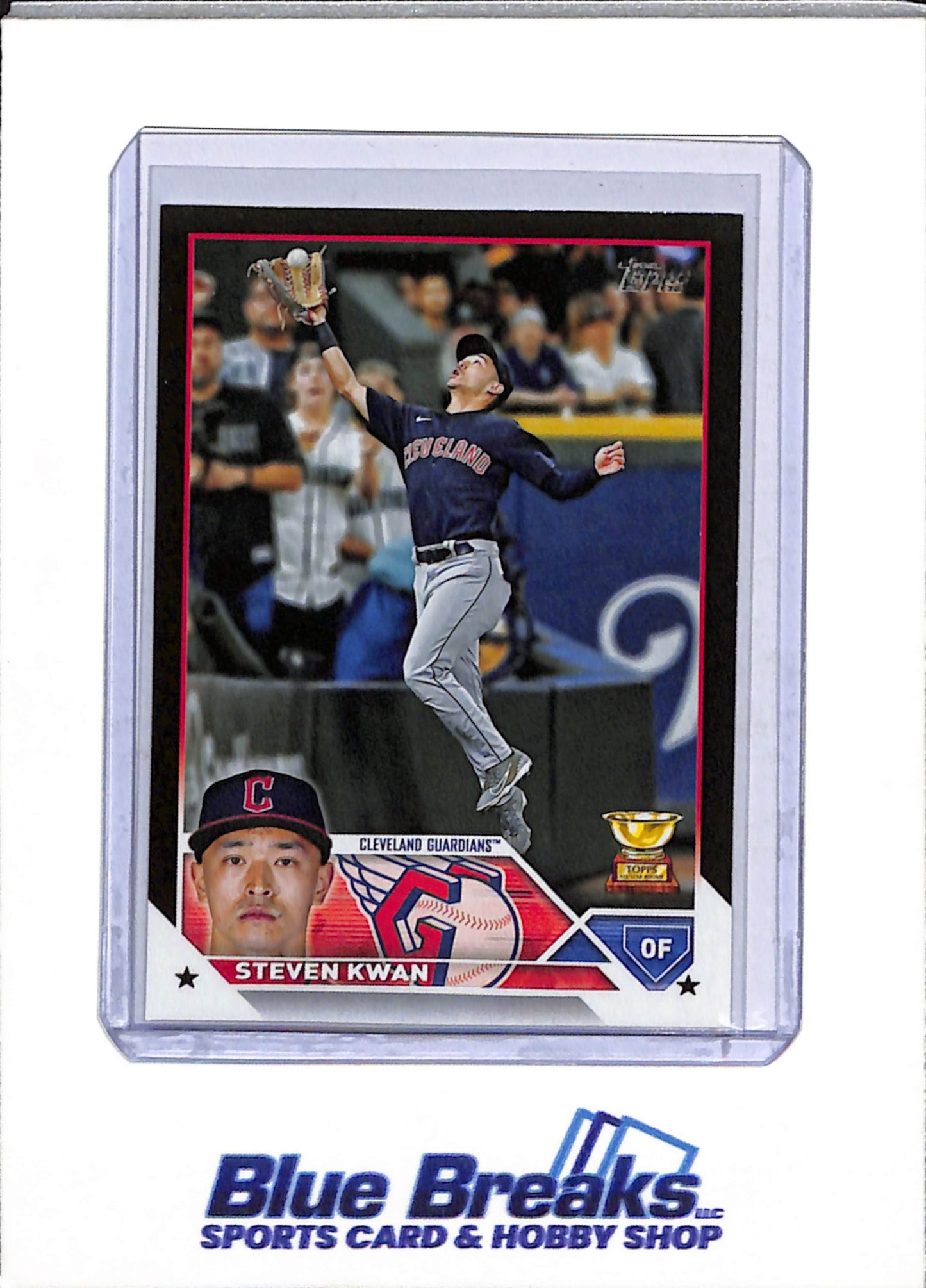 2023 Topps - Series One - Black Border - Steven Kwan - 24/72 - #116 - Baseball - Guardians