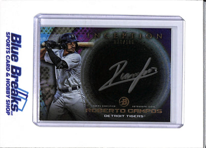 2022 Topps - Bowman - Inception - Silver Auto - Roberto Campos - 020/100 - #ISS-RC - Baseball - Tigers