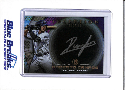 2022 Topps - Bowman - Inception - Silver Auto - Roberto Campos - 020/100 - #ISS-RC - Baseball - Tigers