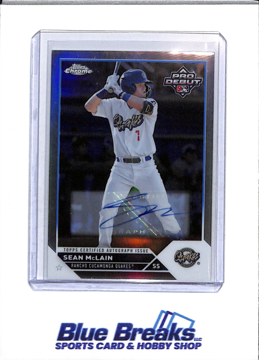 2023 Topps - Chrome - Pro Debut Auto - Sean McLain - 06/99 - #PDC-42 - Baseball - Dodgers