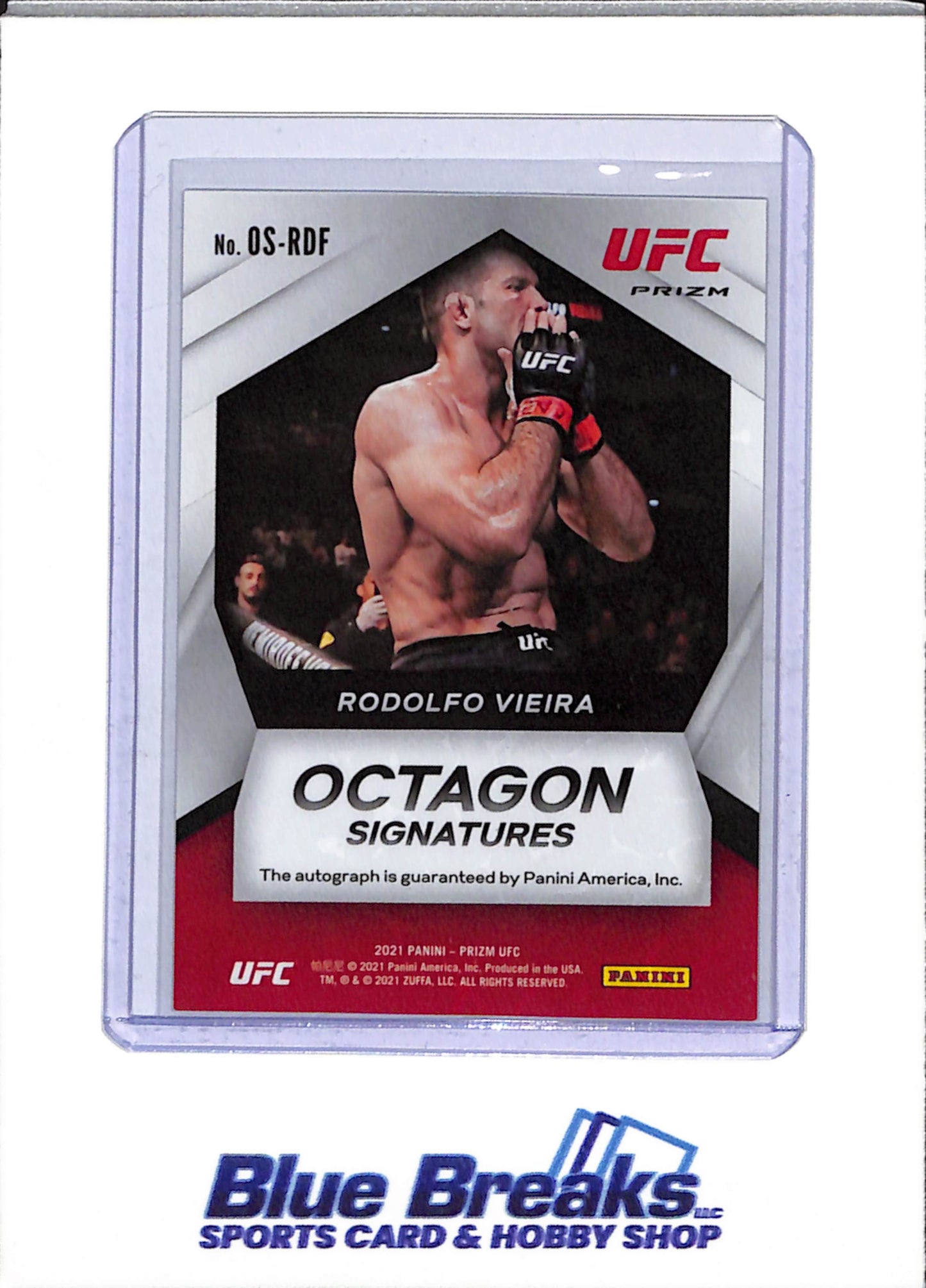 2021 Panini - Prizm - Rookie Card - Auto - Octagon Signatures - Rodolfo Vieira - #OS-RDF - UFC
