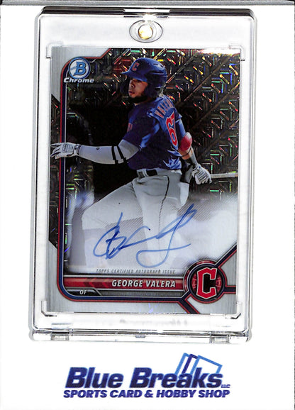 2022 Topps - Bowman Chrome - Mojo Refractor - Auto - George Valera - #BMA-GV - Baseball - Guardians