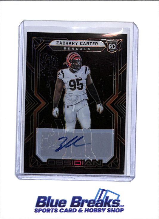 2022 Panini - Obsidian - Electric Etch Orange - Auto Rookie Card - Zachary Carter - 29/99 - #197 - Football - Bengals