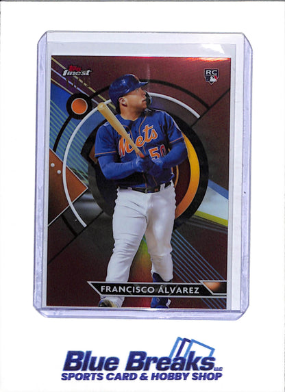 2023 Topps - Finest - Rose Gold - Rookie Card - Francisco Alvarez - 13/75 - #86 - Baseball - Mets