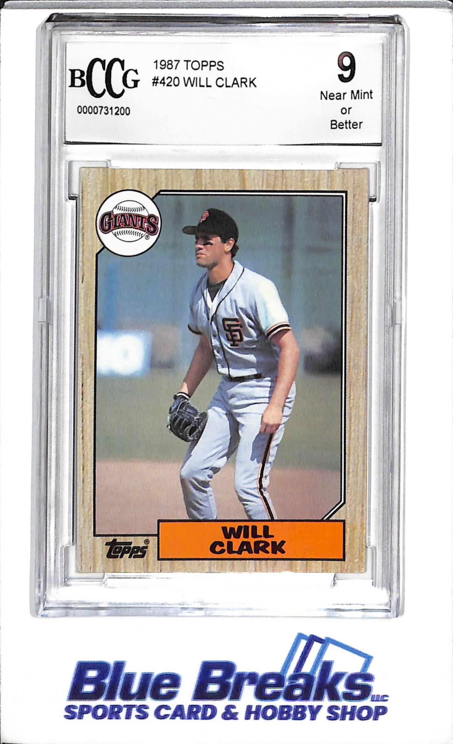 1987 Topps - Will Clark - BCCG 9 - #420 - Baseball - Giants