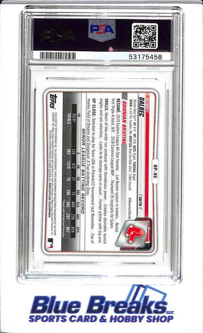 2020 Topps - Bowman - Paper Prospects - Bobby Dalbec - PSA10 - #BP-86 - Baseball - Red Sox