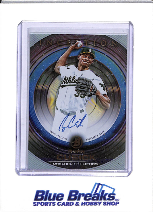 2022 Bowman - Inception - Ryan Cusick - Auto - 109/399 & 250/399 - #PA-RCK - Baseball - Athletics