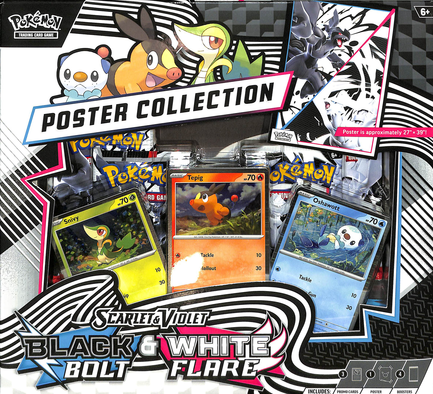 Pokémon - Scarlet & Violet: Black Bolt & White Flare Poster Collection - Sealed Wax