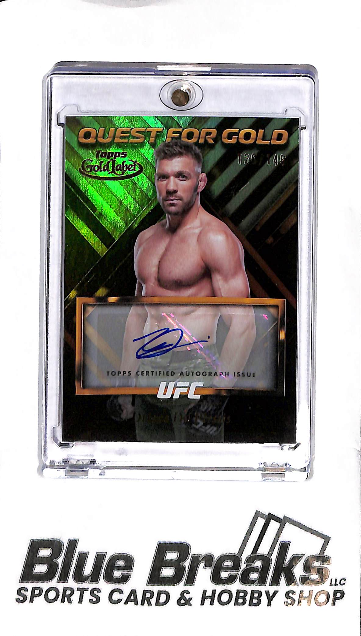 2024 Topps UFC Gold Label - Dricus Du Plessis Quest for Gold Auto - QGS-DDP 138/149 - UFC - Middleweight