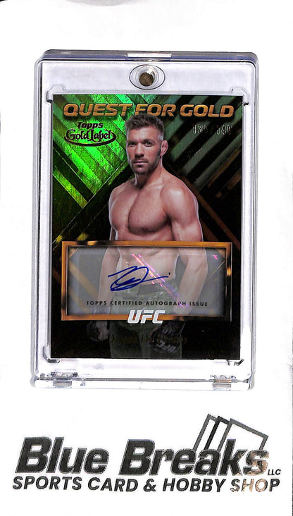 2024 Topps UFC Gold Label - Dricus Du Plessis Quest for Gold Auto - QGS-DDP 138/149 - UFC - Middleweight