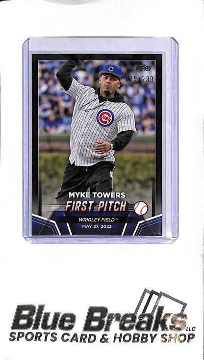 2024 Topps - Myke Towers First Pitch - FP-2 075/299 - Baseball - Cubs