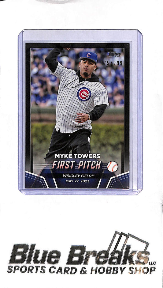 2024 Topps - Myke Towers First Pitch - FP-2 075/299 - Baseball - Cubs