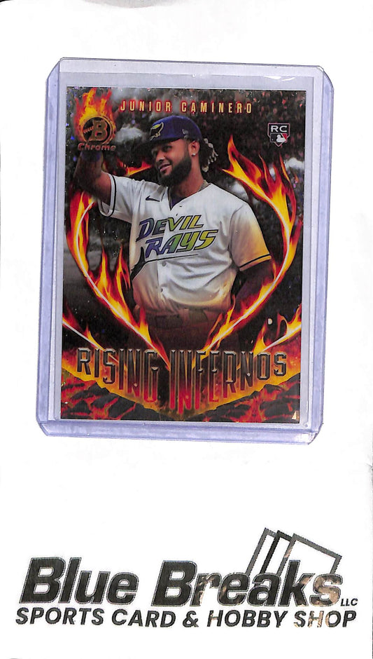 2024 Bowman Chrome - Junior Caminero - Rising Infernos - RI-6 131/150 - Baseball - Rays