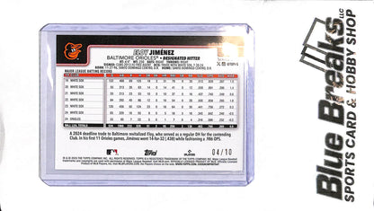 2025 Topps Series One - Eloy Jimenez #90 - Black Border 4/10 - Baseball - Orioles