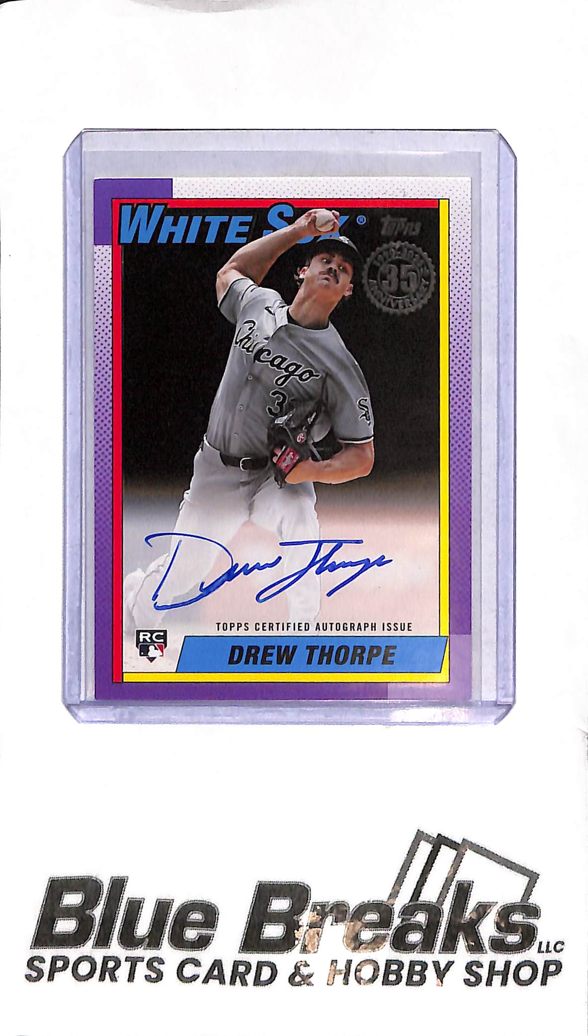 2025 Topps 35th Anniversary - Drew Thorpe Auto - 90A-DT - 01/10 - RC - Baseball - White Sox