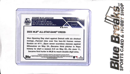 2023 Topps Chrome - Shane McClanahan All-Star Auto - ASGA-SMC - 34/50 - Baseball - Rays