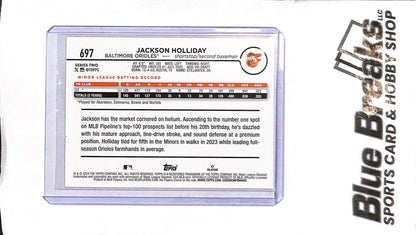 2024 Topps - Jackson Holliday - 697 - RC - Baseball - Orioles